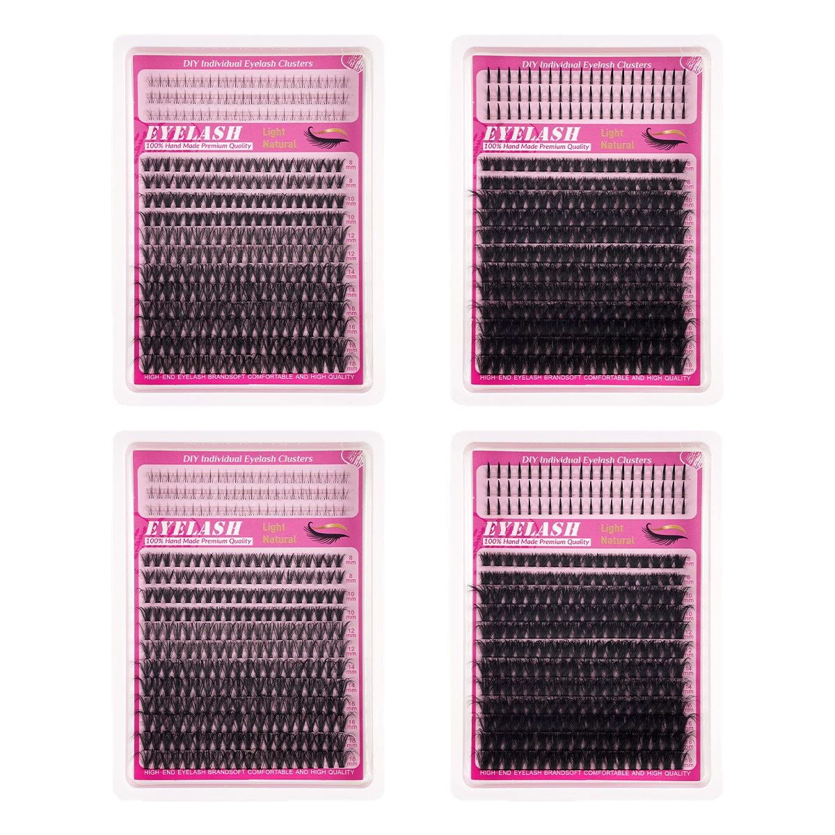 Lash Clusters C Curl Lash Clusters Kit Lashes Clusters 240 Pcs Individual Eyelash Clusters DIY Lash Extension Kit for Self Application 8-18MM) Mix Lash Glue and Tweezers