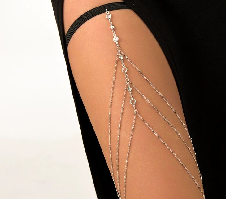 Sexy Beach Multi-layer Leg Chain Jewelry - Elasticity Thigh Leg Chain for Women