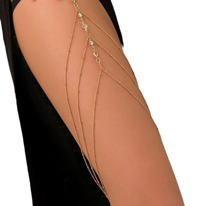 Sexy Beach Multi-layer Leg Chain Jewelry - Elasticity Thigh Leg Chain for Women