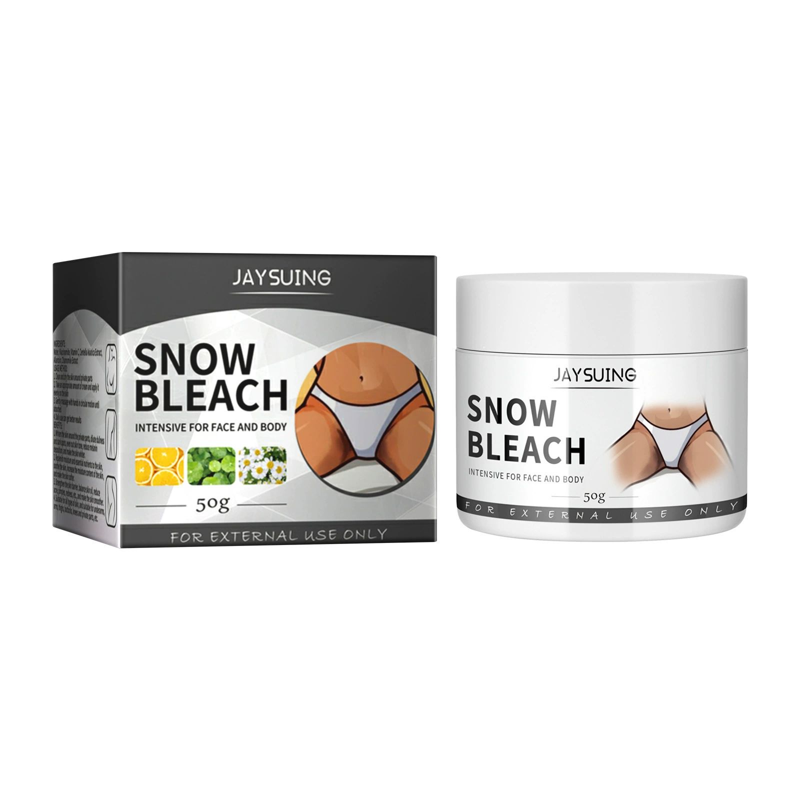 Armpit Thigh Darkening Cream Snow Bleach Cream - Whitening for Private Parts, Underarms & Dark Spot Removal - Gentle Skin Lightening 1 set