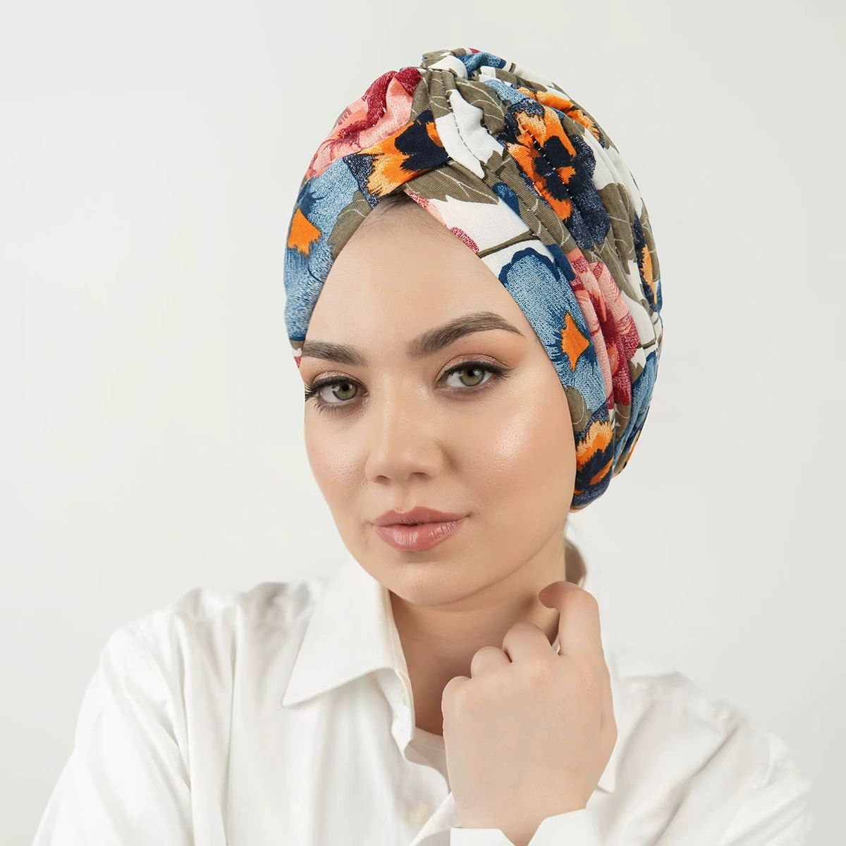 African Women Turban Caps Pre-Tied Twisted Turbans Head Scarf for Women Hair Wraps Cover Beanie Cancer Chemo Headwear