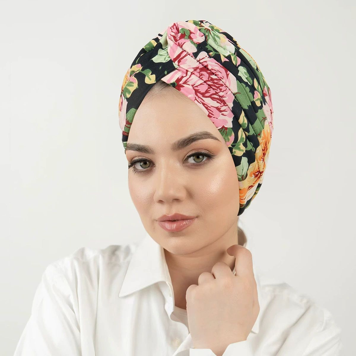 African Women Turban Caps Pre-Tied Twisted Turbans Head Scarf for Women Hair Wraps Cover Beanie Cancer Chemo Headwear