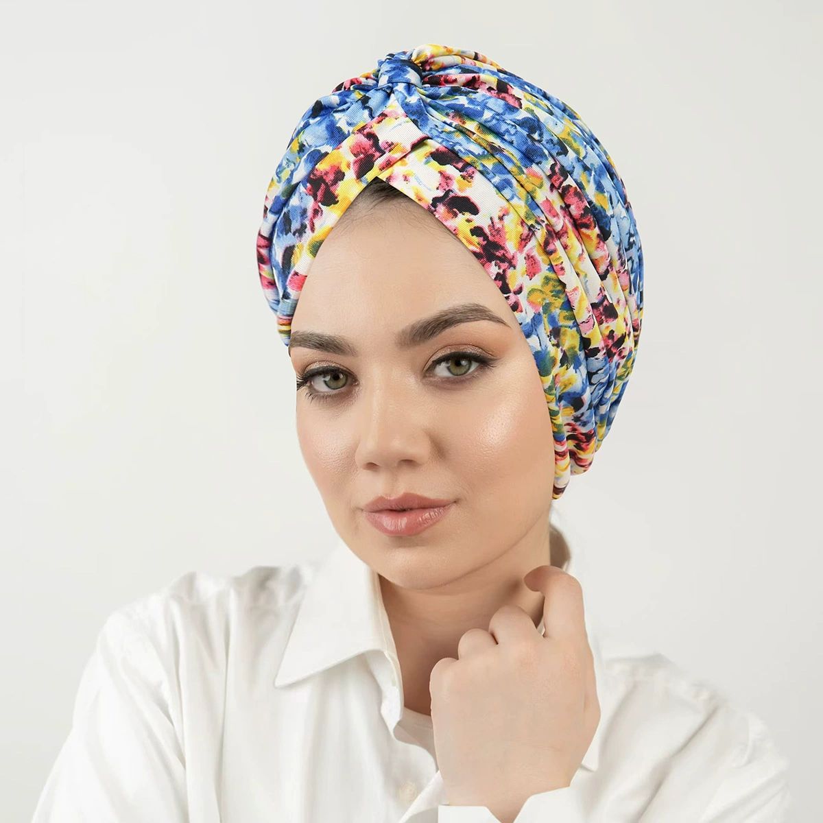 African Women Turban Caps Pre-Tied Twisted Turbans Head Scarf for Women Hair Wraps Cover Beanie Cancer Chemo Headwear