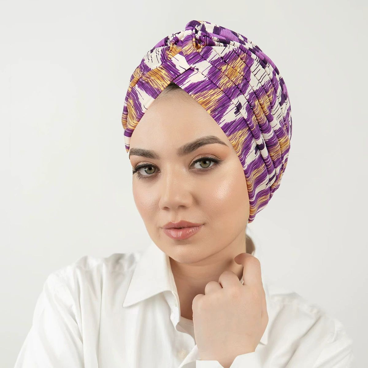 African Women Turban Caps Pre-Tied Twisted Turbans Head Scarf for Women Hair Wraps Cover Beanie Cancer Chemo Headwear