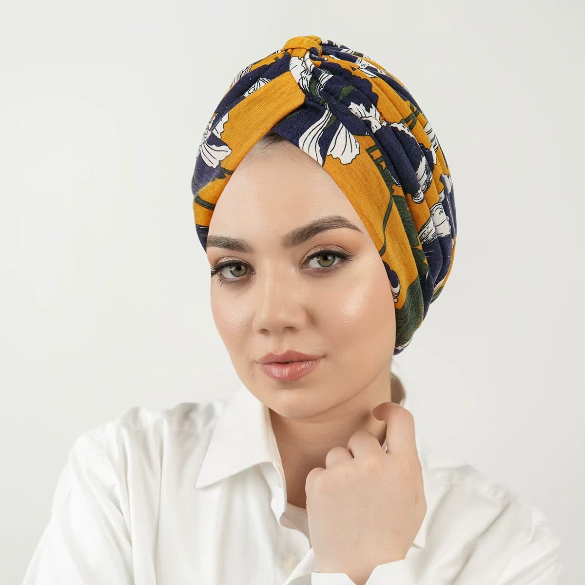 African Women Turban Caps Pre-Tied Twisted Turbans Head Scarf for Women Hair Wraps Cover Beanie Cancer Chemo Headwear