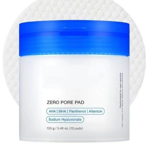 medicube Toner Pads Zero Pore Pad 2.0,Dual-Textured Facial Pad for Exfoliation and Pore Care with 4.5% AHA Lactic Acid, 0.45% BHA Salicylic Acid , Ideal for All, Korean Skin Care, 70 Pads (1 Pack)