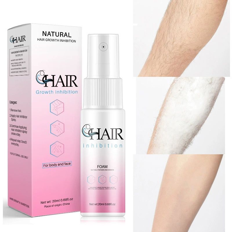 Hair Removal Spray, Mild Painless Facial Hair Remover Cream for Underarm, Arm, Leg, Bikini Areas Body Hair Depilatories Product for Women Men 30ml
