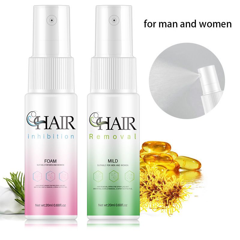 Hair Removal Spray, Mild Painless Facial Hair Remover Cream for Underarm, Arm, Leg, Bikini Areas Body Hair Depilatories Product for Women Men 30ml