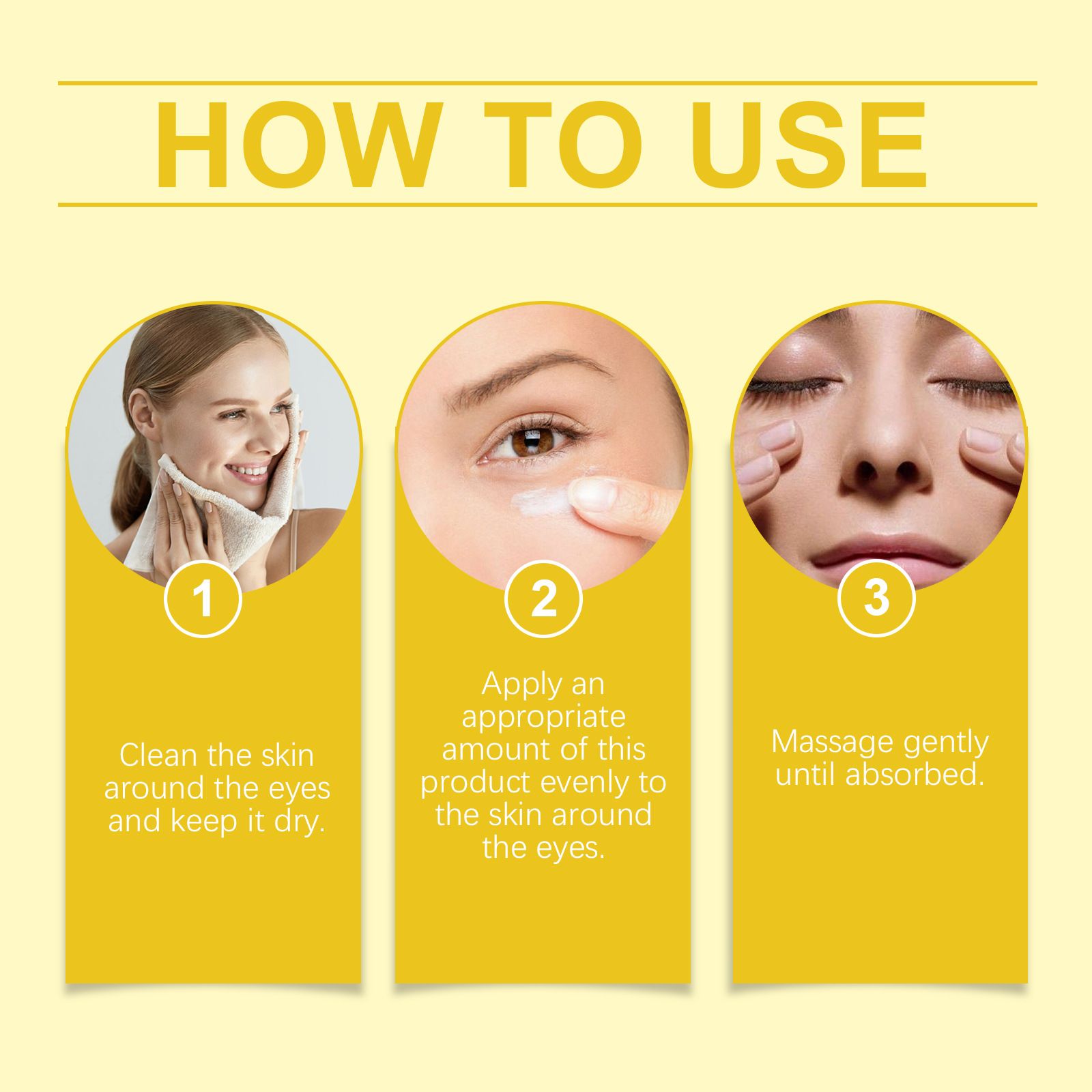 Collagen Moisturizing hydrating skin around the eyes softening taking care firming eye cream，Bee Venom Wrinkle Removal Cream,，All Skin Types - Anti-Aging 2PCS