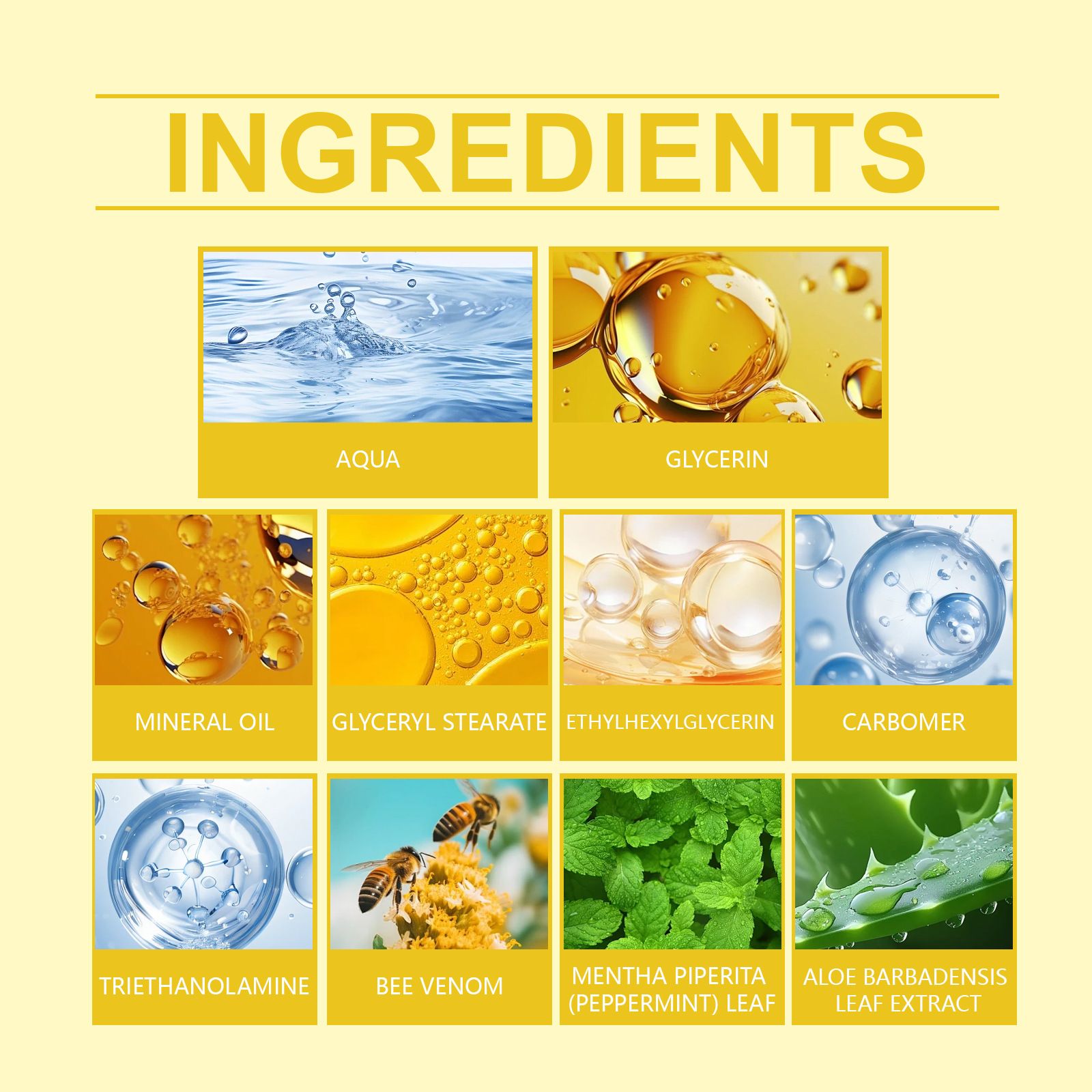 Collagen Moisturizing hydrating skin around the eyes softening taking care firming eye cream，Bee Venom Wrinkle Removal Cream,，All Skin Types - Anti-Aging 2PCS