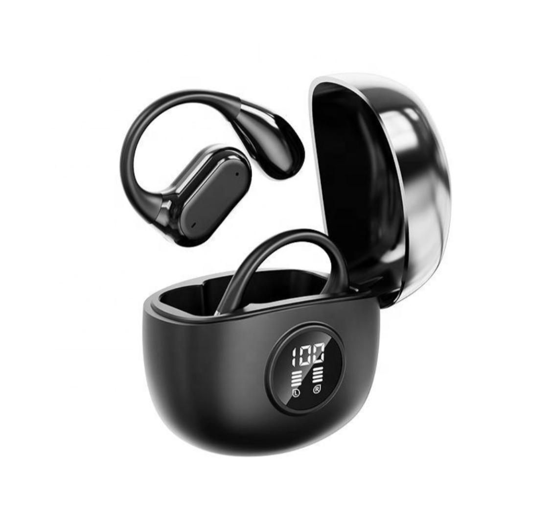 Q17 TWS Earbuds With LED Power Display Earhooks