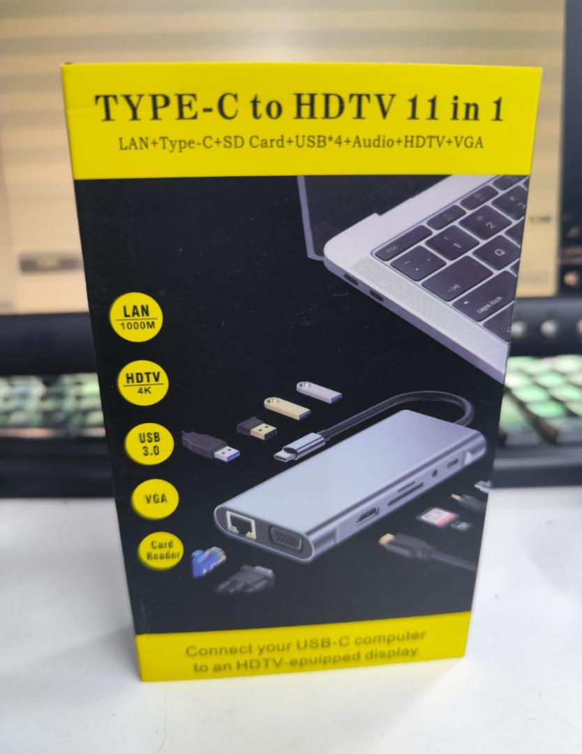 Type C to HDTV 11 in 1 Adapter Hub