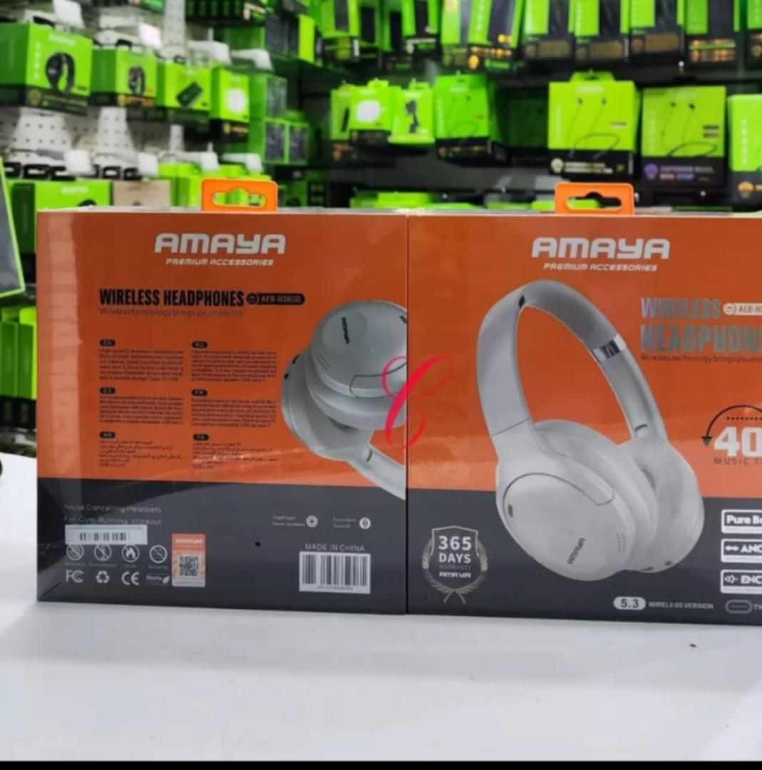 Amaya AEB H360D Active Noise Cancellation Over-Ear Heavy Bass Headsets
