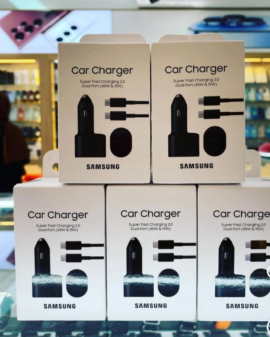 Samsung 45W Super Fast Car Charger Complete With 45W USB-C Port & 15W USB-A