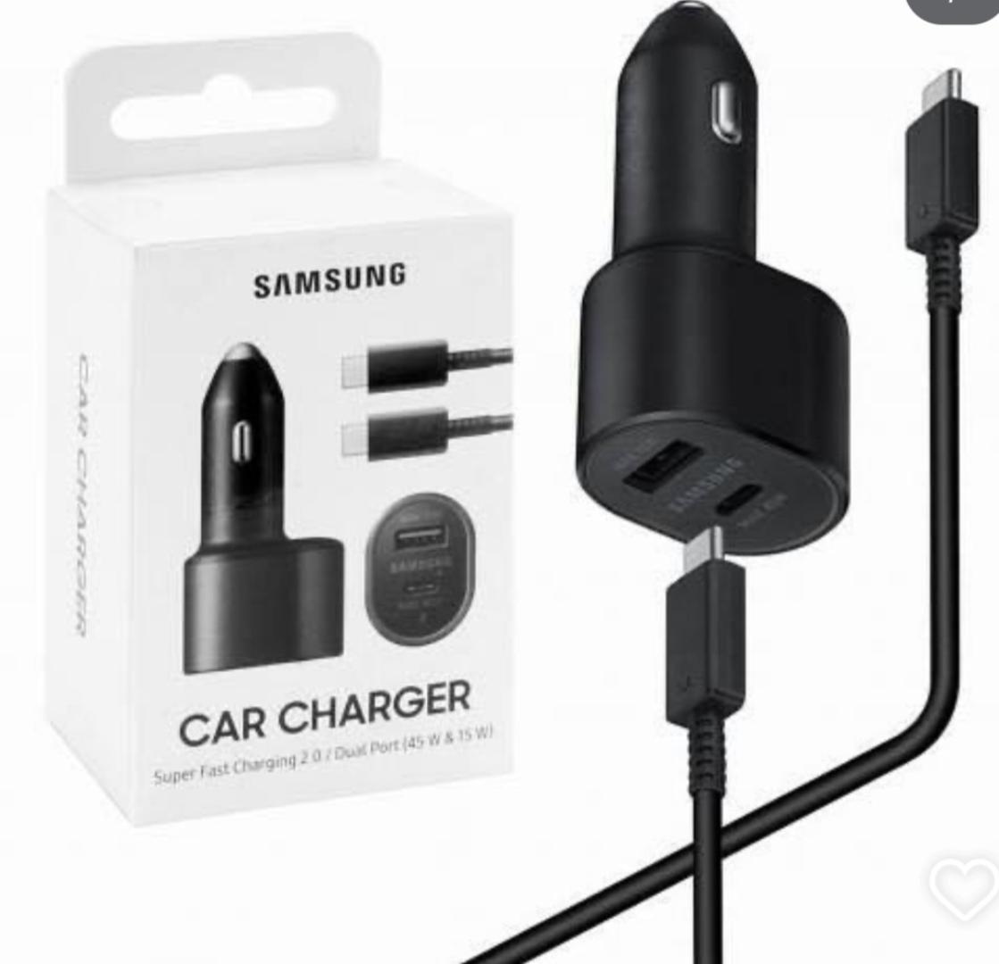 Samsung 45W Super Fast Car Charger Complete With 45W USB-C Port & 15W USB-A