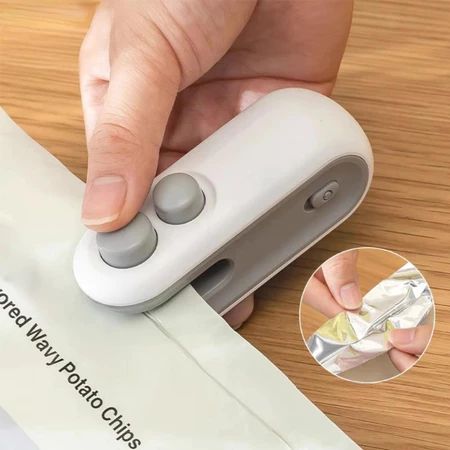 【New style】Mini Food Bag Sealer USB Rechargeable Sealing Machine Hand Pressure Snack Plastic Bag Heat-sealing Device