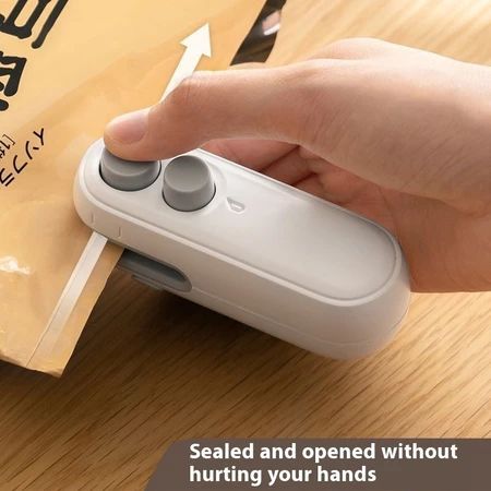 【New style】Mini Food Bag Sealer USB Rechargeable Sealing Machine Hand Pressure Snack Plastic Bag Heat-sealing Device