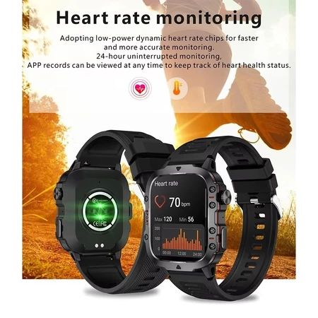 2025 H11 Outdoor Smart Watch Men 2.01" Screen 3AT Waterproof Watches Bluetooth Call Ai Voice Sport Smartwatch