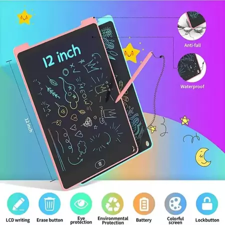6.5in LCD Writing Tablet Pad Kid Children Drawing Board Education Colorful Writing Board For Kids