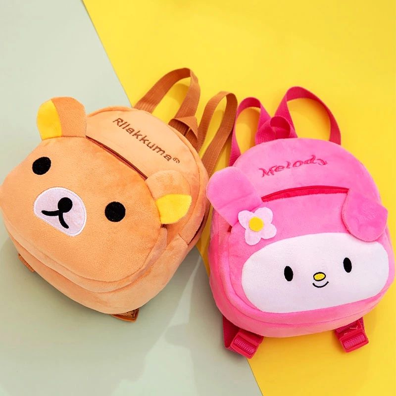 EASY ADJUST 💖 Cute Cartoon Plush Toy Bag Infants Kid Early School Preschool Bags Portable Children Mini Travel Backpack