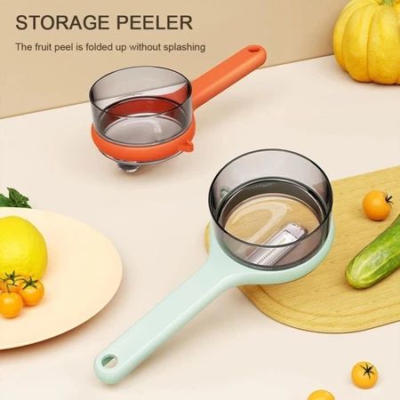 WOLFAY High Quality Portable Multifunctional Peeler, Kitchen Accessories Storage Bucket Veggie Potatoes Peelers Kitchen Utility Tools