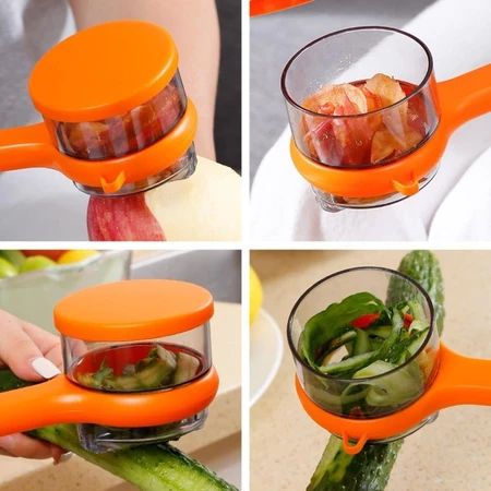 WOLFAY High Quality Portable Multifunctional Peeler, Kitchen Accessories Storage Bucket Veggie Potatoes Peelers Kitchen Utility Tools