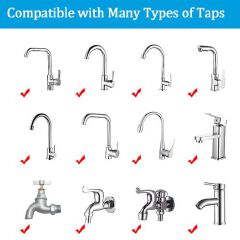 addigoes 360° Rotatable Kitchen Faucet Water Filter Cleaners with Hose | Dual-Stage Filtration, Anti-Splash Design, Water Pressure Boost, Transparent Window, Replaceable Cartridge, Tool-Free Easy Inst