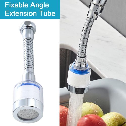 addigoes 360° Rotatable Kitchen Faucet Water Filter Cleaners with Hose | Dual-Stage Filtration, Anti-Splash Design, Water Pressure Boost, Transparent Window, Replaceable Cartridge, Tool-Free Easy Inst