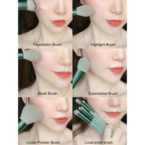 13PCS Makeup Brush Kit With Storage Bag Eyeshadow Eyebrow