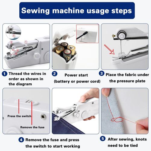 CYFAZA Handheld Sewing Machine Mini Portable Cordless Stitching Machine, Perfect for Adults, Beginners, and Quick Home Repairs