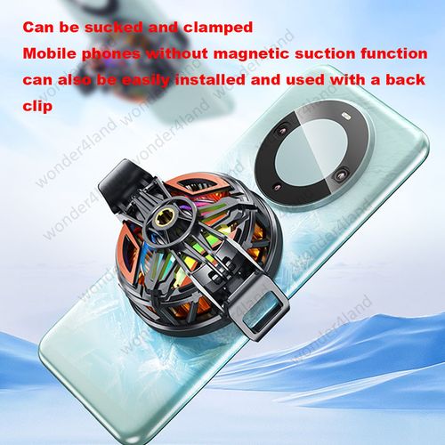 Magnetic Semiconductor Gaming Phone Cooler Portable RGB Light Radiator Cooling Fan