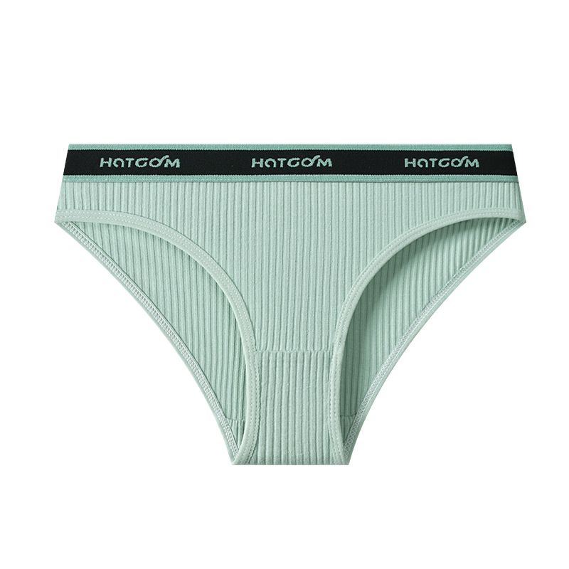 4-Pcs Women's Seamless Ribbed Sports Panties, Breathable & Comfortable, Premium Cotton Blend Underwear for Daily Wear and Sports  Cotton Seamless Letter Print Color Block Panties Briefs, Comfy Breath