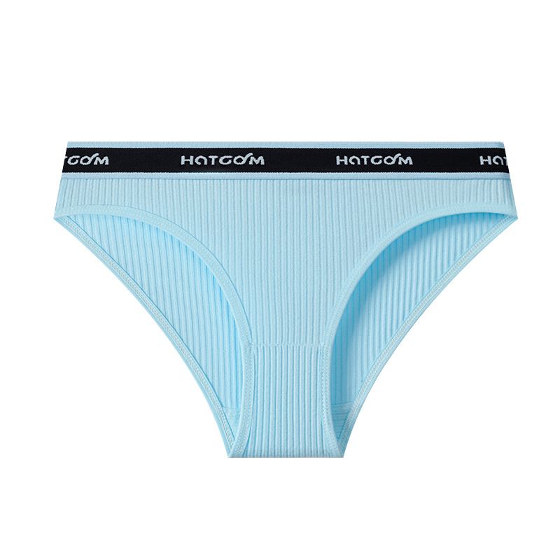 4-Pcs Women's Seamless Ribbed Sports Panties, Breathable & Comfortable, Premium Cotton Blend Underwear for Daily Wear and Sports  Cotton Seamless Letter Print Color Block Panties Briefs, Comfy Breath