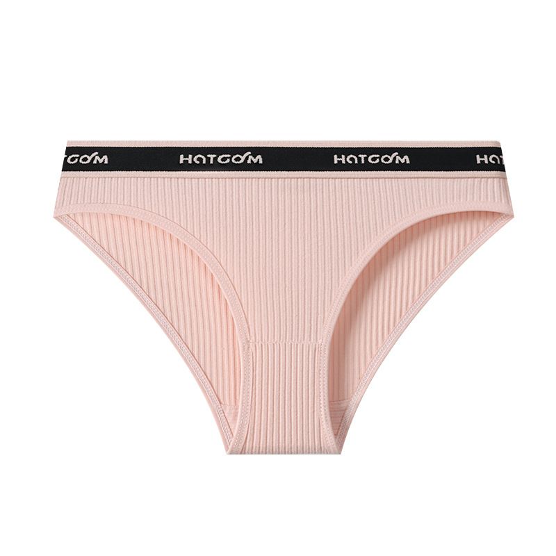 4-Pcs Women's Seamless Ribbed Sports Panties, Breathable & Comfortable, Premium Cotton Blend Underwear for Daily Wear and Sports  Cotton Seamless Letter Print Color Block Panties Briefs, Comfy Breath