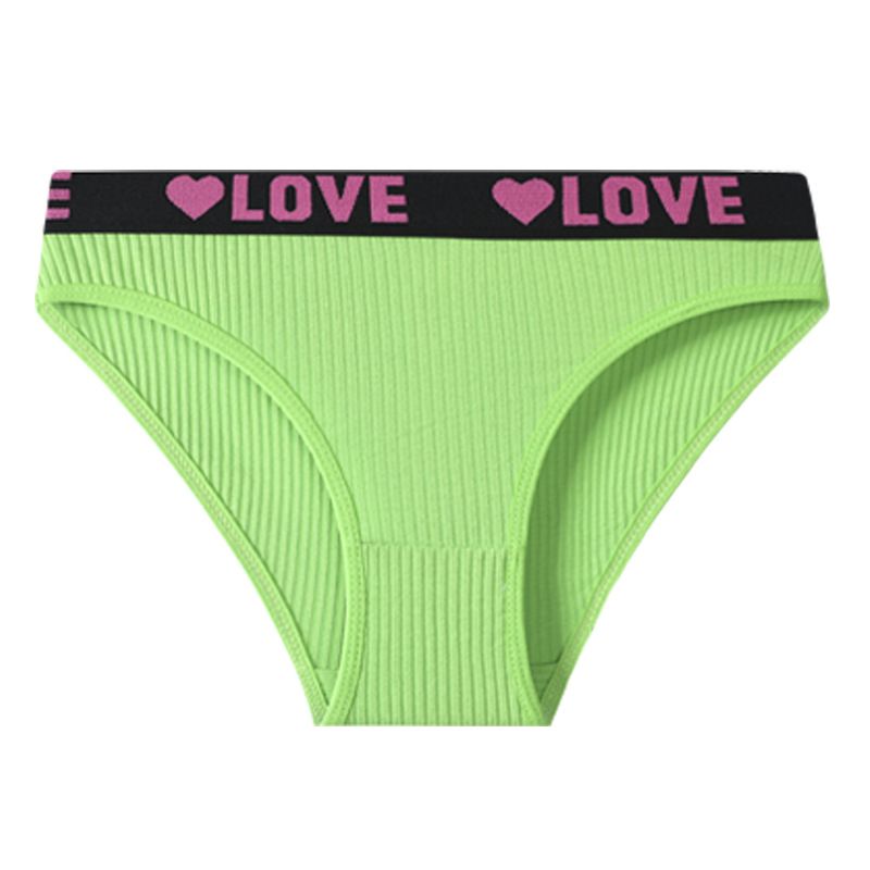 7Pcs Women's Cotton   Breathable Female Comfort Lingerie Low Waist  Soft Striped Ladies  Sporty Low  Colored Cotton Sexy Panties Simple, Breathable and Comfortable Threaded Panties