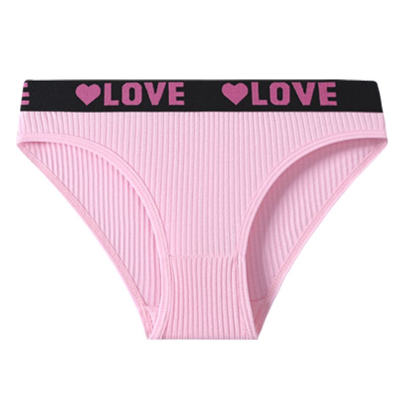 7Pcs Women's Cotton   Breathable Female Comfort Lingerie Low Waist  Soft Striped Ladies  Sporty Low  Colored Cotton Sexy Panties Simple, Breathable and Comfortable Threaded Panties