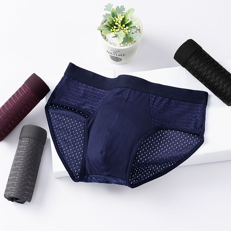 Men Underwear Male Thin Breathable Triangle Panties for Men's Ice Silk Briefs Mesh Sexy  for men's Shorts Men's Briefs  Large Size Sexy Panties Male Shorts Lingerie Breathable Underpants
