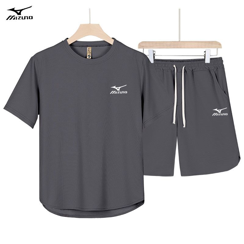 Men's casual T-shirts + sweatpants, quick-drying sweatshirts for sportswear, shorts sets, men's casual wear Comfortable and breathable high-quality men's sportswear, casual  T-shirt + sports shorts, t