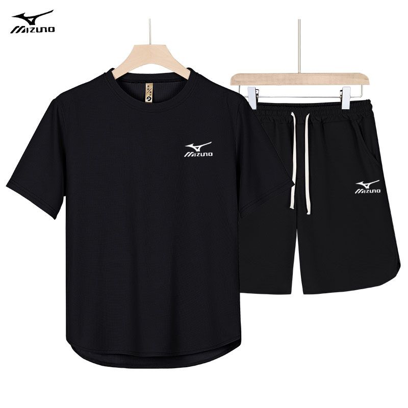 Men's casual T-shirts + sweatpants, quick-drying sweatshirts for sportswear, shorts sets, men's casual wear Comfortable and breathable high-quality men's sportswear, casual  T-shirt + sports shorts, t