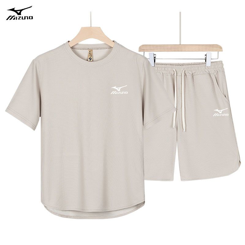 Men's casual T-shirts + sweatpants, quick-drying sweatshirts for sportswear, shorts sets, men's casual wear Comfortable and breathable high-quality men's sportswear, casual  T-shirt + sports shorts, t