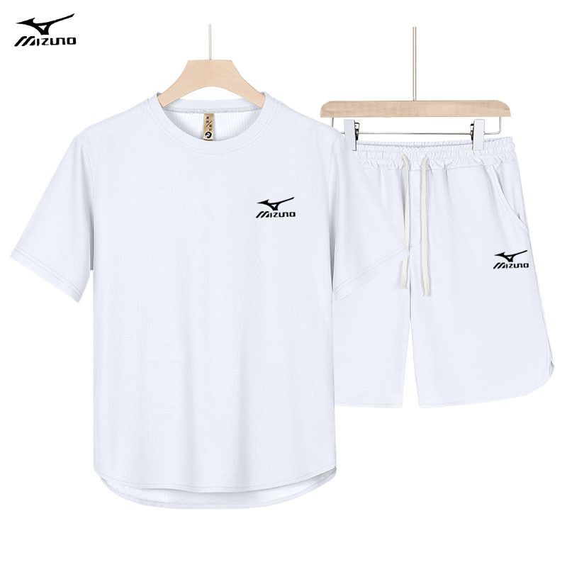 Men's casual T-shirts + sweatpants, quick-drying sweatshirts for sportswear, shorts sets, men's casual wear Comfortable and breathable high-quality men's sportswear, casual  T-shirt + sports shorts, t