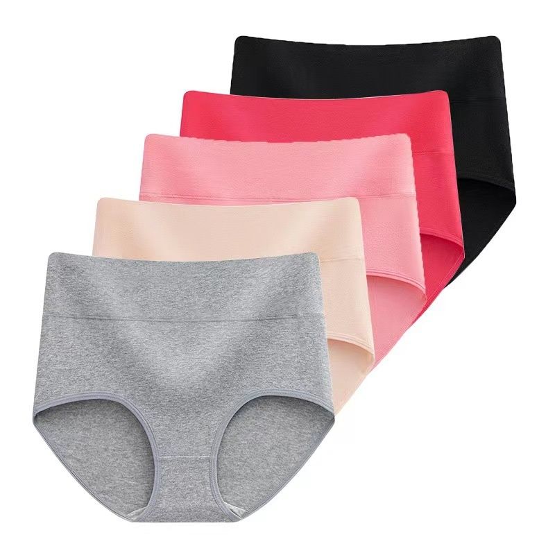 4 Pcs High Waist Underwear Cotton Panties Women Body Slim Abdominal Underwear Plus Size Girls Briefs Female Lingerie Shaper  Cotton Panties Women Body Shaper  Fashion Girls Briefs Seamless