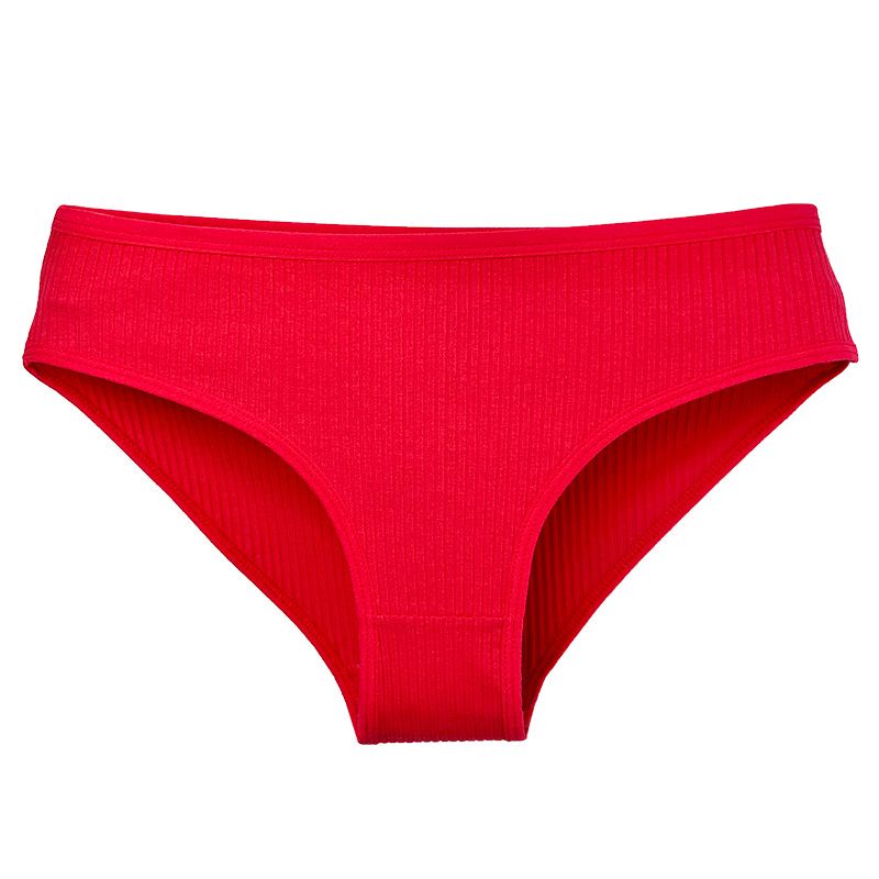 4 Pcs Cotton Panties Women's Mid-waist Underwear Plus Size Briefs Ladies Underpants Comfortable Panties LingerieMid-waist Solid color classic briefs  underwear cotton breathable panties women