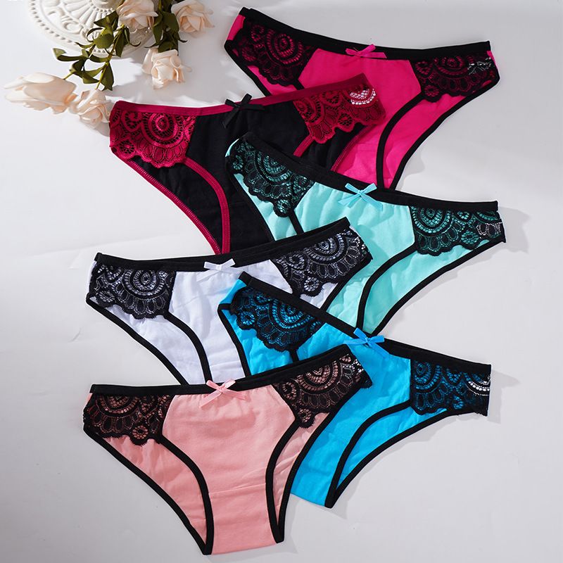 Ladies Cotton Women sexy Female Underwear Lingerie Comfort Soft Women Panties Bow Breathable Comfortable Ladies Briefs New Fashion Female Underpants Lingerie