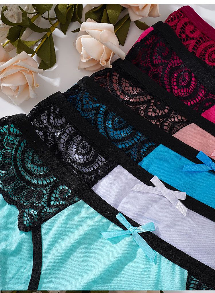 Ladies Cotton Women sexy Female Underwear Lingerie Comfort Soft Women Panties Bow Breathable Comfortable Ladies Briefs New Fashion Female Underpants Lingerie