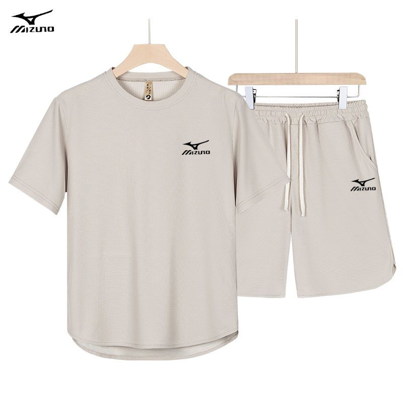 Men's casual T-shirts + sweatpants, quick-drying sweatshirts for sportswear, shorts sets, men's casual wear Comfortable and breathable high-quality men's sportswear, casual T-shirt + sports shorts, t