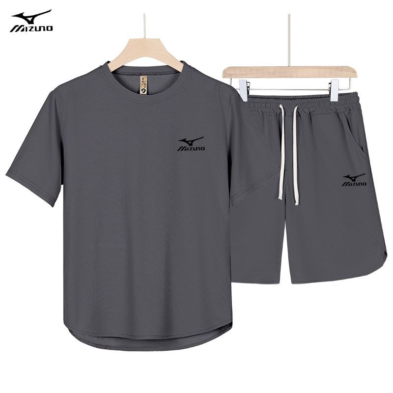 Men's casual T-shirts + sweatpants, quick-drying sweatshirts for sportswear, shorts sets, men's casual wear Comfortable and breathable high-quality men's sportswear, casual T-shirt + sports shorts, t