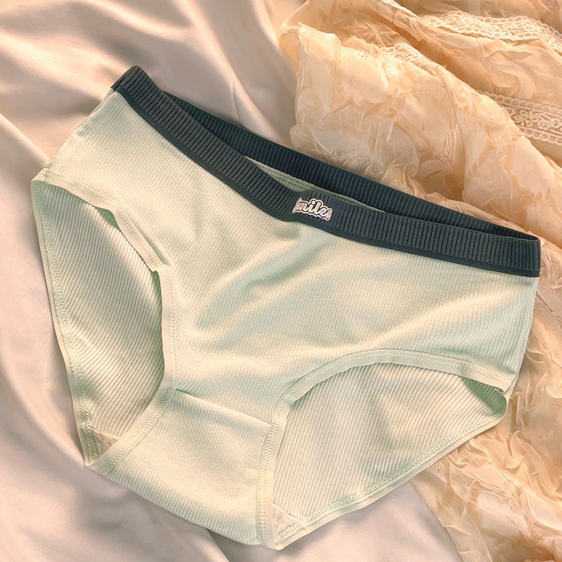 5Pcs/Set Cotton Underwear For Women Female Panties Cute  Girl's Briefs Mid Waist Seamless Breathable Underpants Lingerie