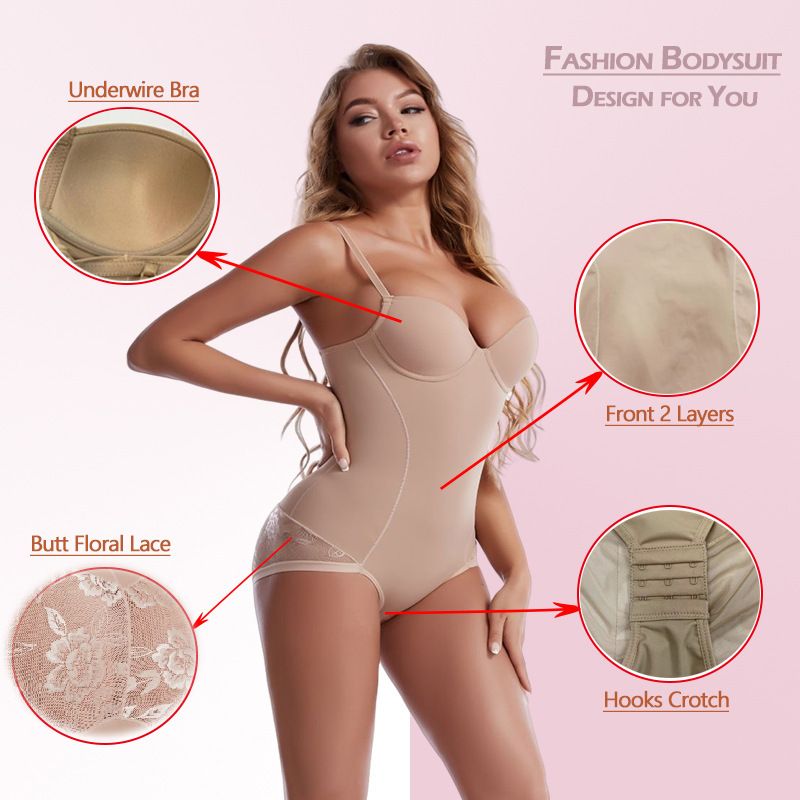 Shapewear Bodysuits Underwear Women Sexy Bodysuit Body Shaper Lingerie Black  Shapewear Bodysuit for Tummy Control Butt Lifter Panties Waist Trainer Stomach Body Shaper Slimming Underwear Girdles