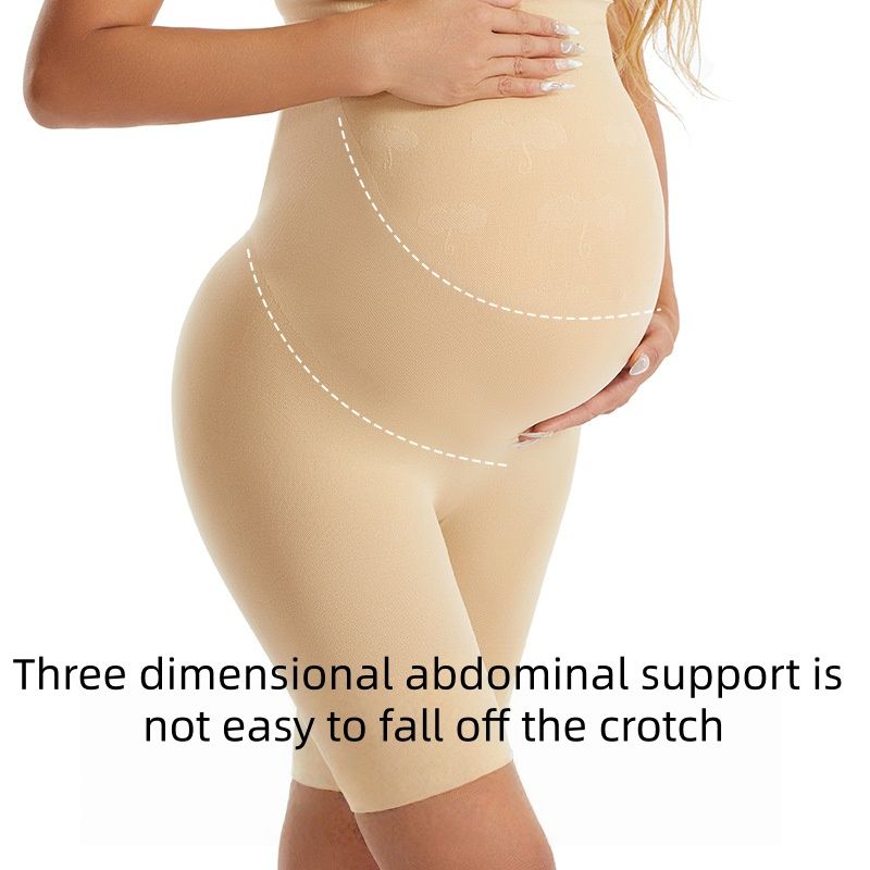 Spring and summer wearable anti-leakage large size maternity high waist belly support leggings, safety pants, underwear, two-in-one maternity pants